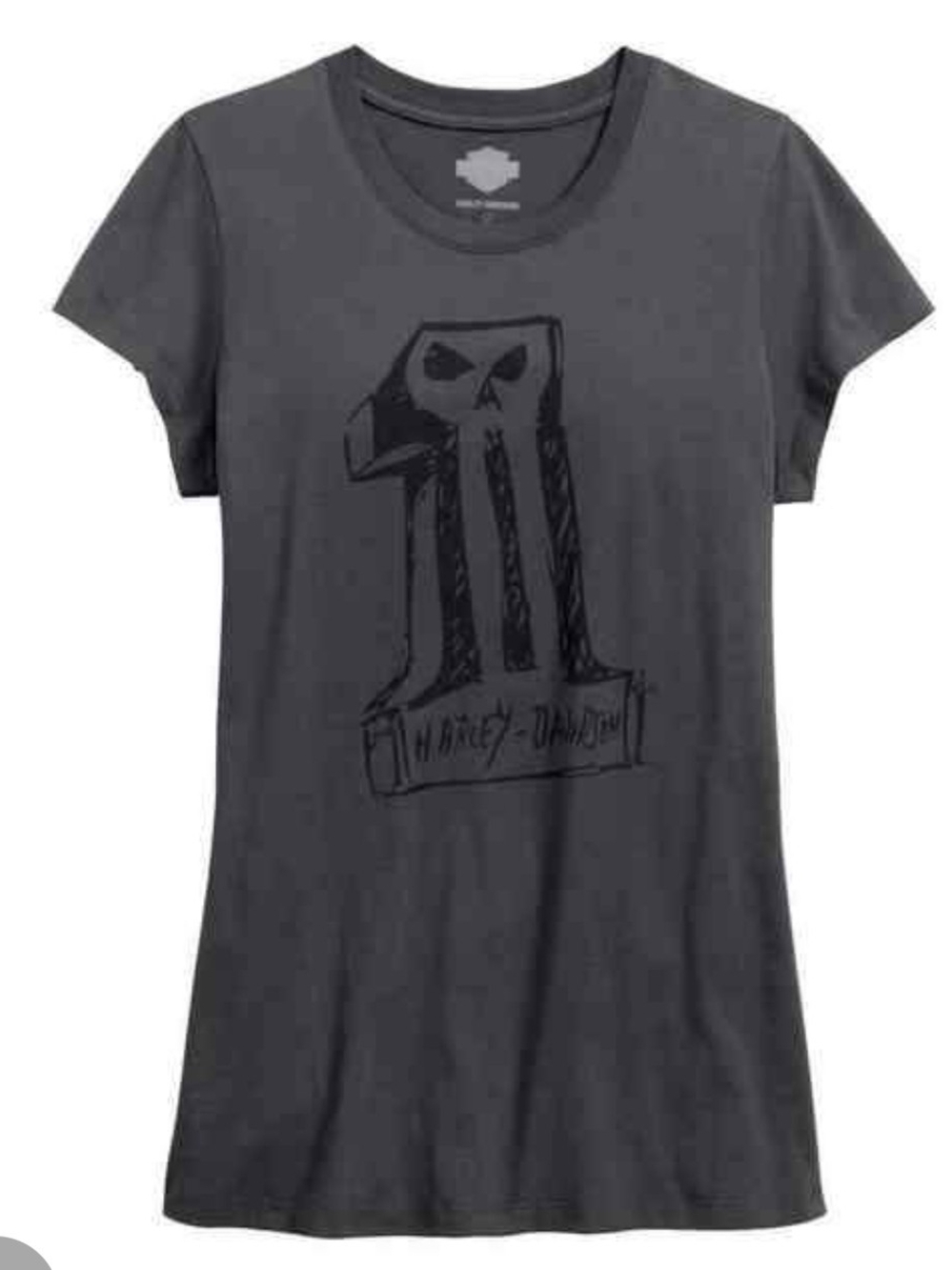 Harley-Davidson Women's Charcoal Graphic Short-Sleeve Tee